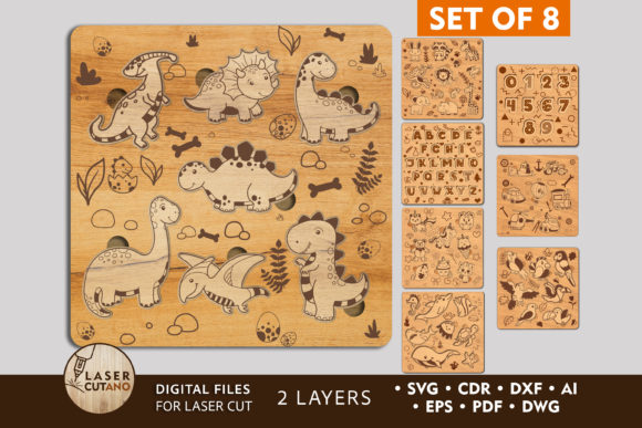 8 Kids Puzzles: Laser Cutting Template Review