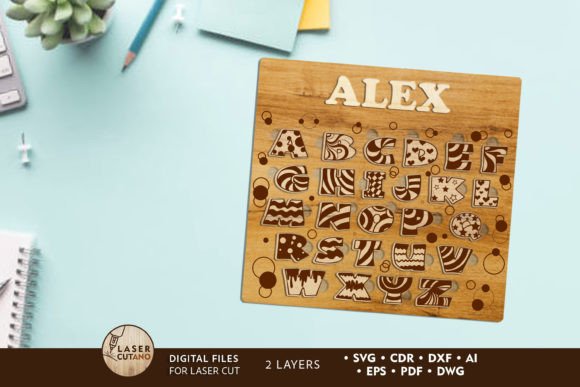 Alphabet Puzzle for Kids: Laser Cutting Puzzles