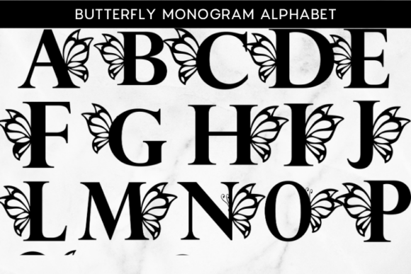 Butterfly Monogram SVG: Laser Cutting & Other Art Amp