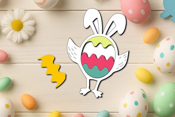 Chicken Wings Easter Puzzle SVG for Spring Amp Laser Cutting
