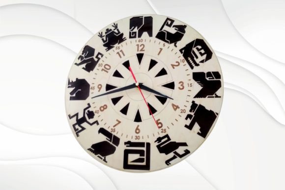 Clock with Animals Pattern: Laser Cutting Wall Decor