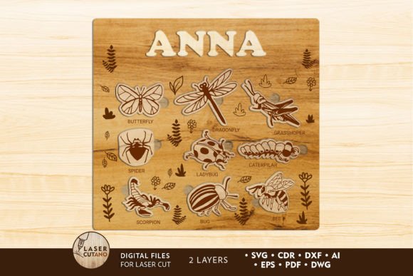 Custom Puzzle for Kids, Wooden Laser Cutting Puzzle