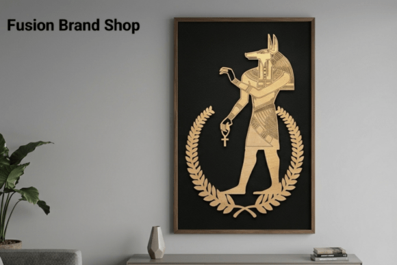 Divine Anubis Laser Cutting Wall Decor SVG