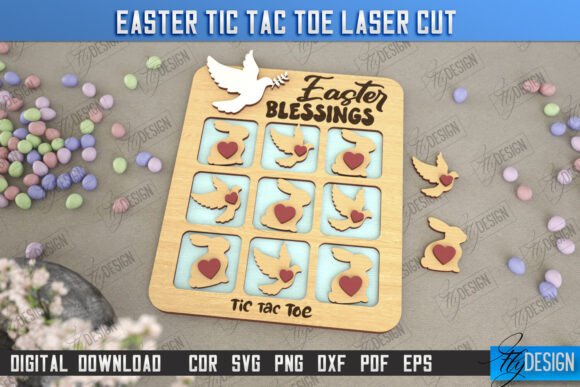 Easter Tic Tac Toe Noughts and Crosses: Spring Laser Cut Review