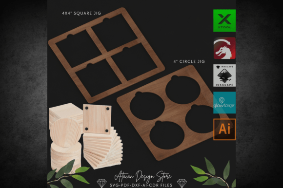 Laser Cut Coaster Jig SVG: Other Art Meets Laser Cutting Precision