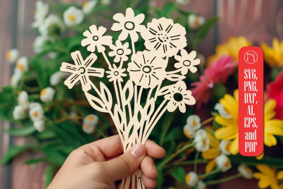 Laser Cut Flower Bouquet SVG: Valentine S Day Laser Cutting Art
