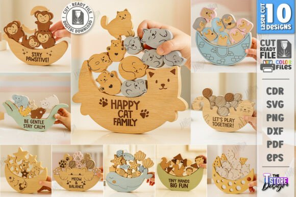 Laser Cutting Balance Games Bundle: Toys Amp