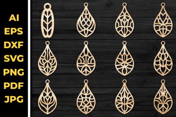 Laser Cutting Earrings Bundle for Craft Business