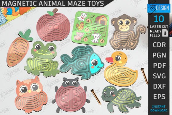 Magnetic Maze Laser Cut: Toys & Crafting Fun