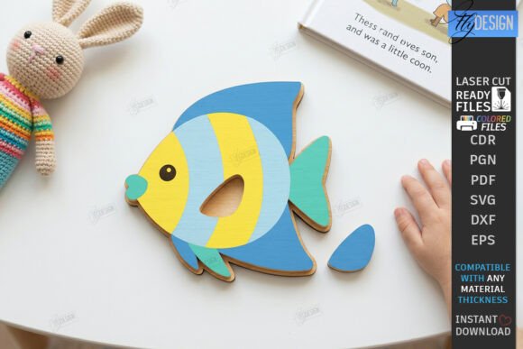 Montessori Kids Puzzle Laser Cutting Designs