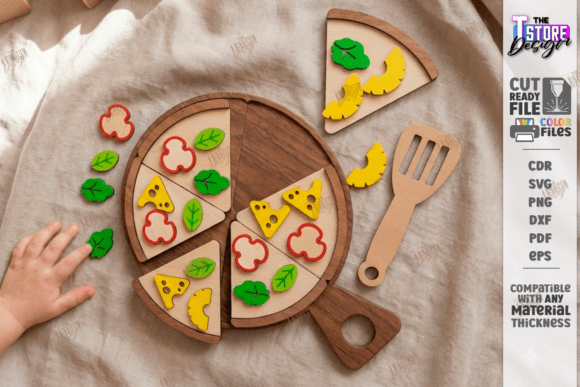 Montessori Pizza Laser Cutting Toys Amp for Kids