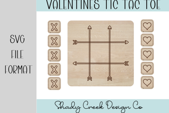 Valentine's Day Tic Tac Toe Laser Cutting