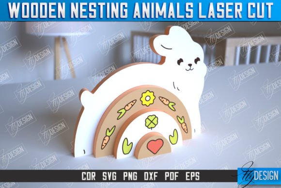 Wooden Nesting Rabbit Rainbow CNC: Laser Cutting for Other Toys Amp